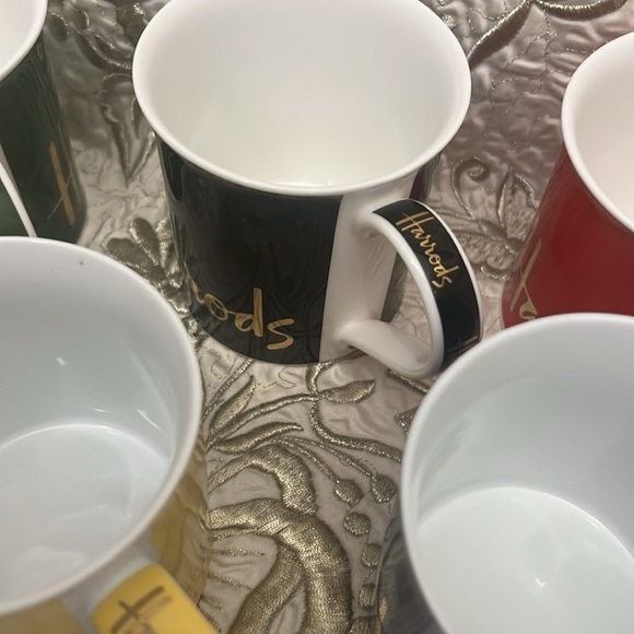 Harrods - espresso multi color set of 5 cups - NWOT - Picture 3 of 4